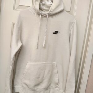 Nike Men's White Hoodie Sweater